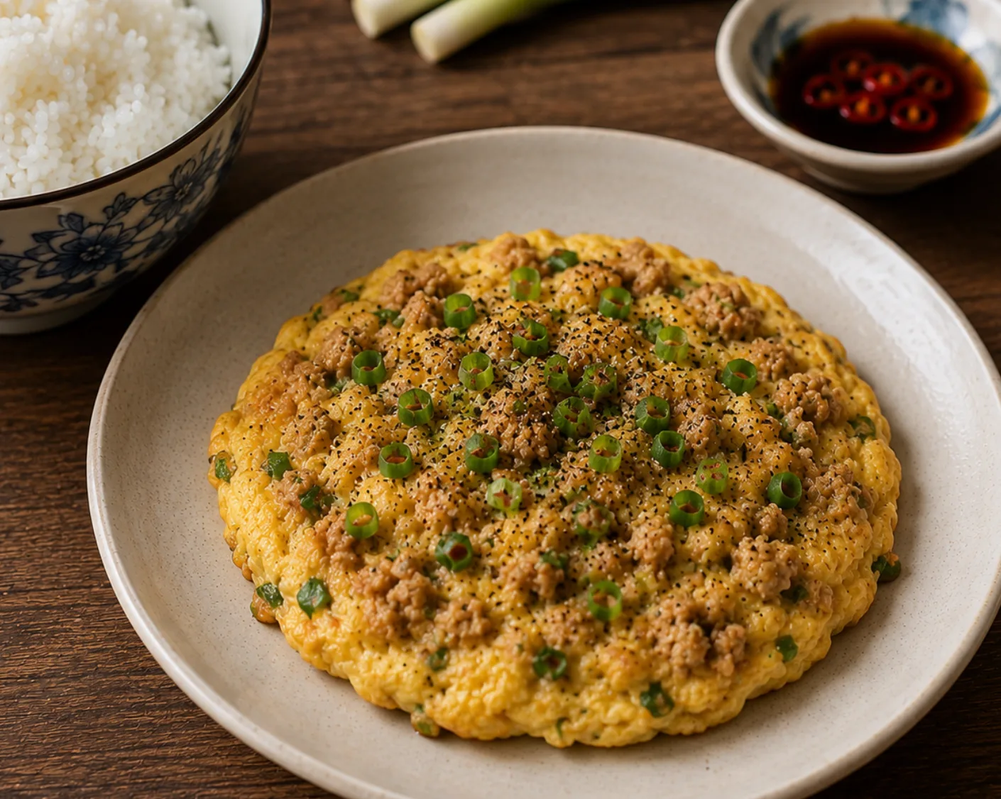Trứng chiên chay — Vegetarische omelet